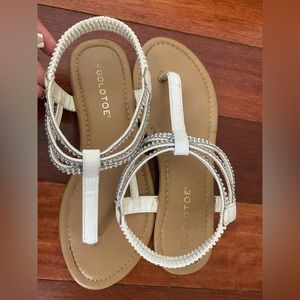 bejeweled strap sandals